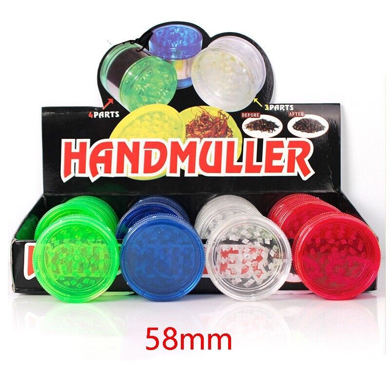 Hand Muller 58mm 4-Layer Acrylic Manual Herb Tobacco Grinder