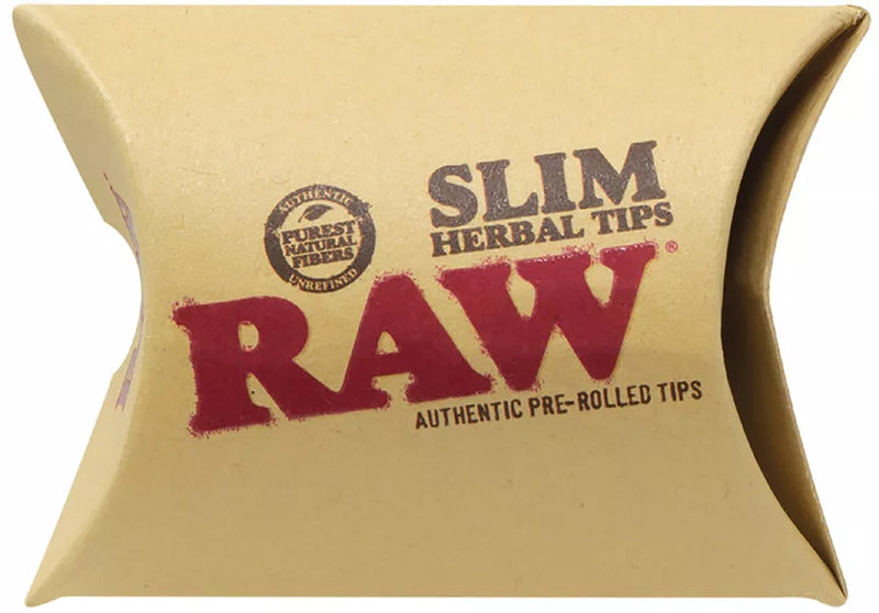 Raw Slim Herbal Pre-Rolled Tips 20 Packs per Box