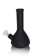 SILICONE WATER PIPE 3 PIECE BLACK