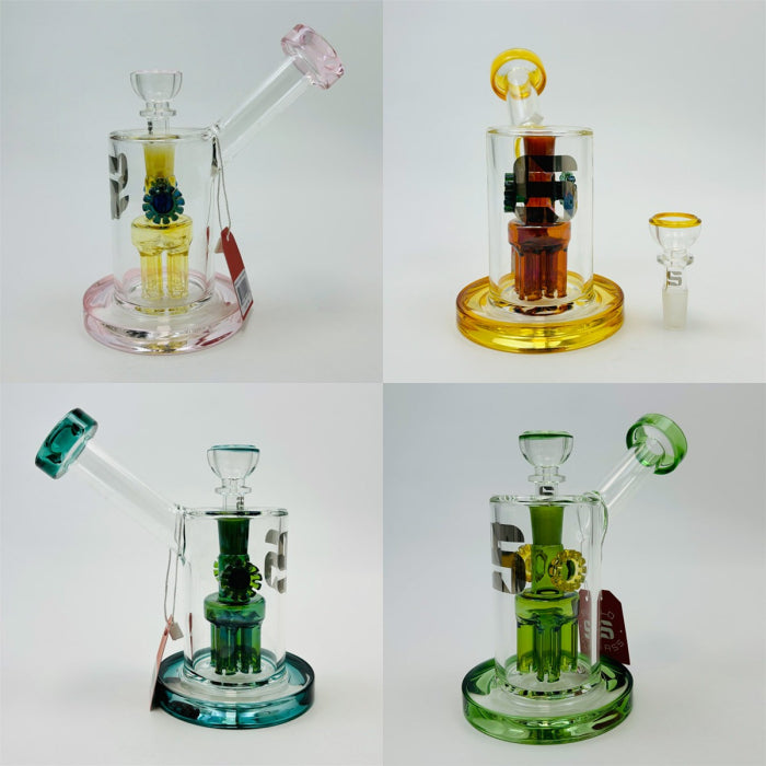 Silo Glass The Wheel Perk Waterpipe - 6.5 Inch - AL6031