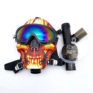 Skull With Sunglasses Gas Mask With Acrylic Pipe Set