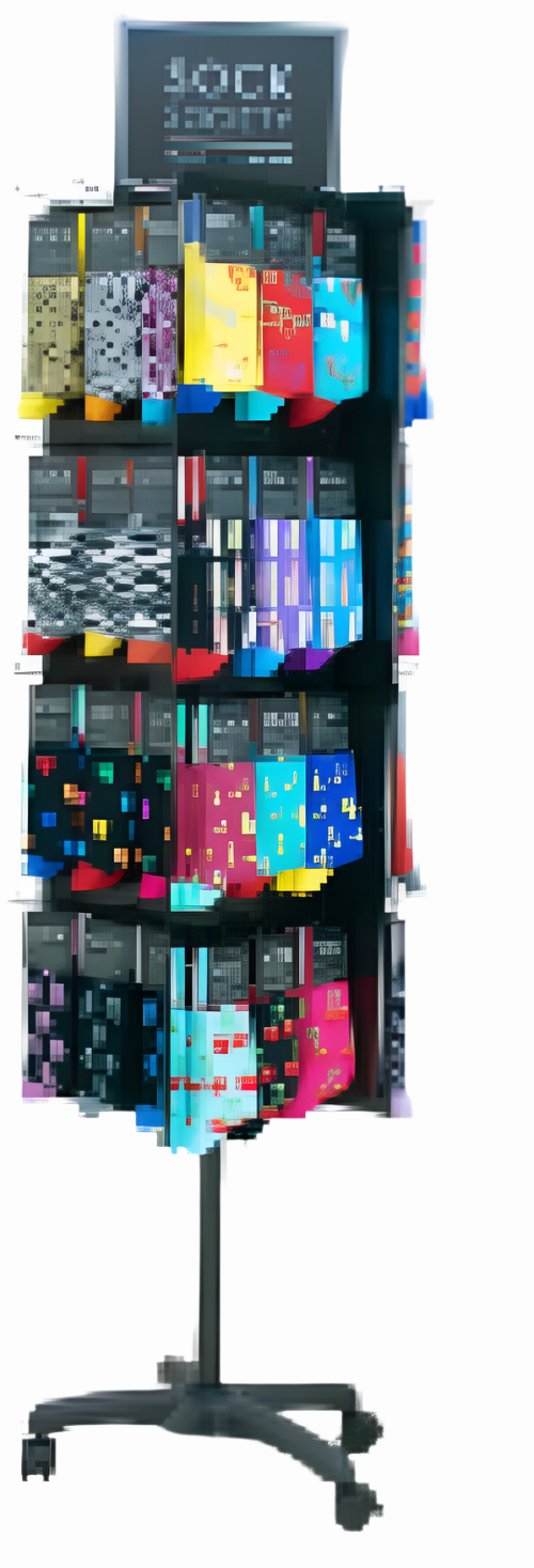 Blazing Buddies | Weed Themed VARIETY SOCKS RED METAL  DISPLAY -96CT