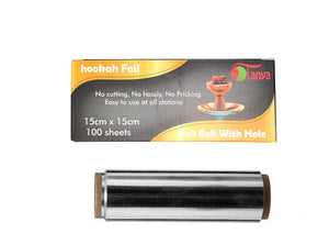 Tanya Hookah Foil Roll With Holes 100 Sheets 15cm x 15cm Premium Hookah Screen