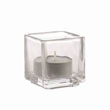 AROMA BURNER CANDLE HOLDER CLEAR SQUARE