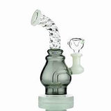 7" EGGPLANT WATER PIPE WITH SHOWER WITH 14MM MALE BOWL