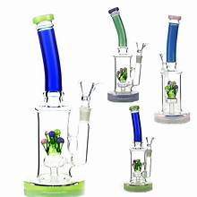 10" Mushroom Water Pipe With Horns and 14mm Male Bowl