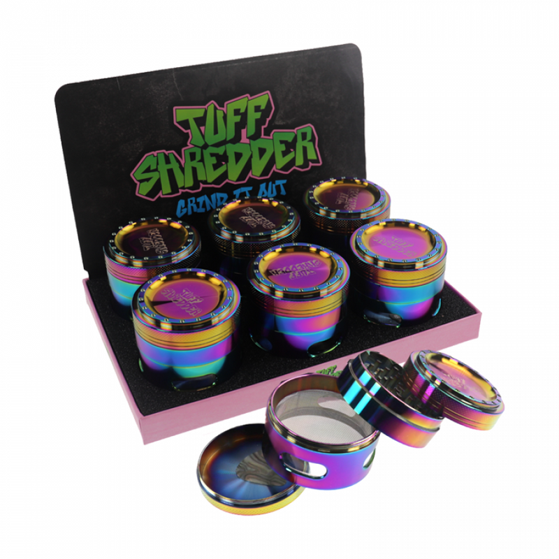 Tuff Shredder Grinder 63mm - 4 Parts - Assorted Colors
