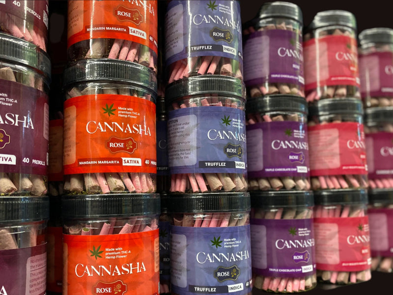 CANNASHA ROSE🌹 PREROLLS  THC-A 40CT JAR