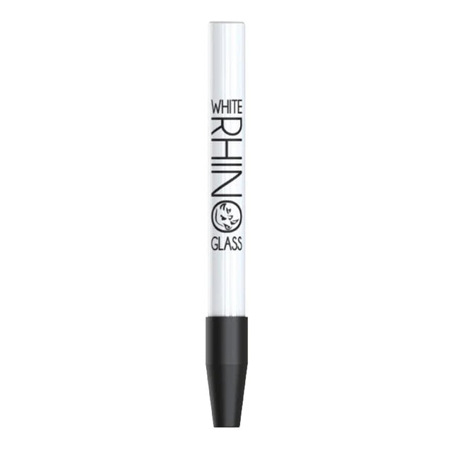 WHITE RHINO CERAMIC DAB STRAW W/ SILICONE CAP | 5" | 100PC DISPLAY