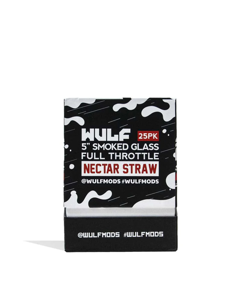 WULF MODS SMOKED GLASS FULL THROTTLE NECTAR STRAW 25PK