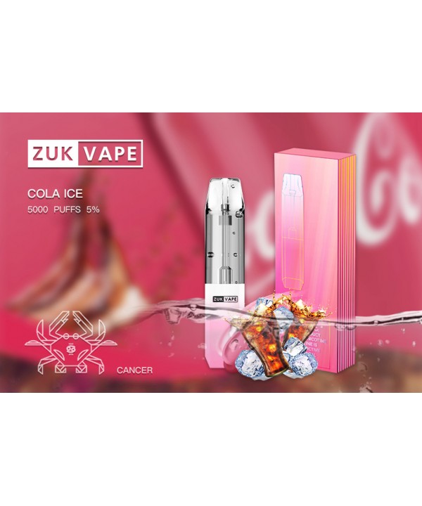 ZUK VAPE COLA  ICE 5% NICOTINE 8 PICES