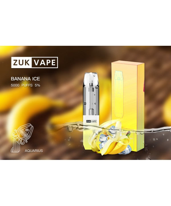 ZUK VAPE BANANA  ICE 5% NICOTINE 8 PICES