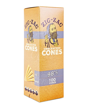 Zig Zag Unbleached Cones 98's 100 cones