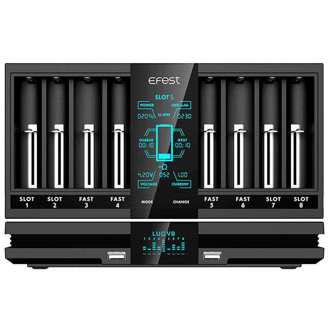 Efest Luc V8 Intelligent 8 Bay Rechargeable Battery Charger