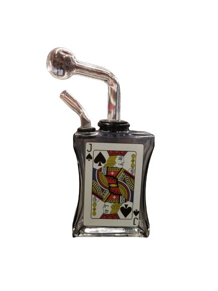 BICYCLE CARD OIL BURNER FOR WATER PIPE BLACK