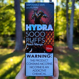 HYDRA Disposable | 1 Disp. Vape + 4 Filters | 5000 Puffs | 10 Count Box