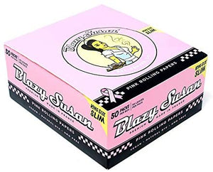 Blazy Susan Pink King Size Slim Rolling Paper - 50ct Display