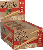 ZIG ZAG 1 1/4 6PK UNBLEACHED CONES