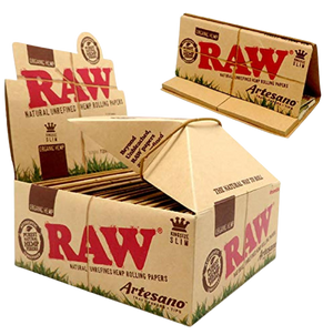 raw organic hemp natural unrefined hemp rolling papers /king size slim / 15 per box