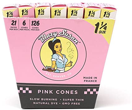 BLAZY SUSAN PINK CONES 21 PACKS PER BOX 6 CONES PER PACK 126 CONES PER BOX