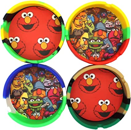 Cartoon Collectible Silicone Ash Tray 3.5 inch with Removable Dab Mat