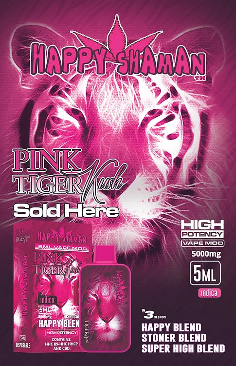 Happy Blend /flavor-Pink Tiger Kush Indica/5ml Vape Mod