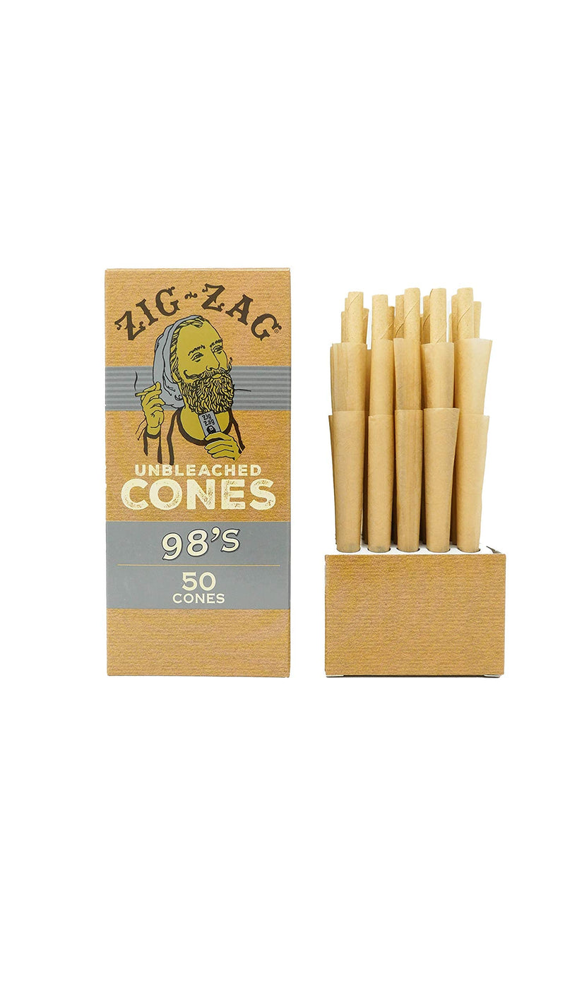 Mini Bulk Unbleached Cones 98's - 50 Count