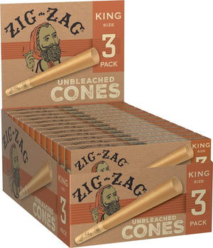 ZIG ZAG UNBLECHED CONES 3 PACK