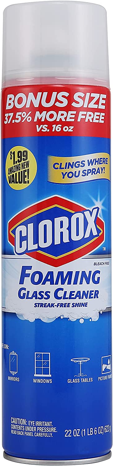 Clorox Foaming Glass Cleaner Safe Can