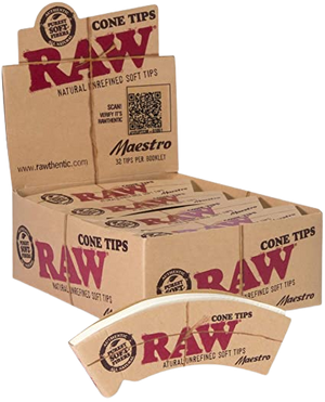 ROLLIG PAPERS:RAW CONE TIPS perfecto 24 PER BOX ( 1514 )