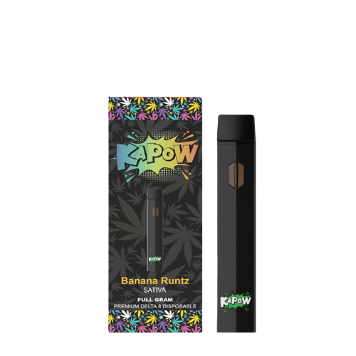 KAPOW  BANANA RUNTZ   INDICA FULL GRAM PREMIUM HHC DISPOSABLE 5PCS/BOX