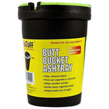 BUTT BUCKET CUP HOLDER ASHTRAY - BLACK WITH GLOW IN THE DARK 6PK