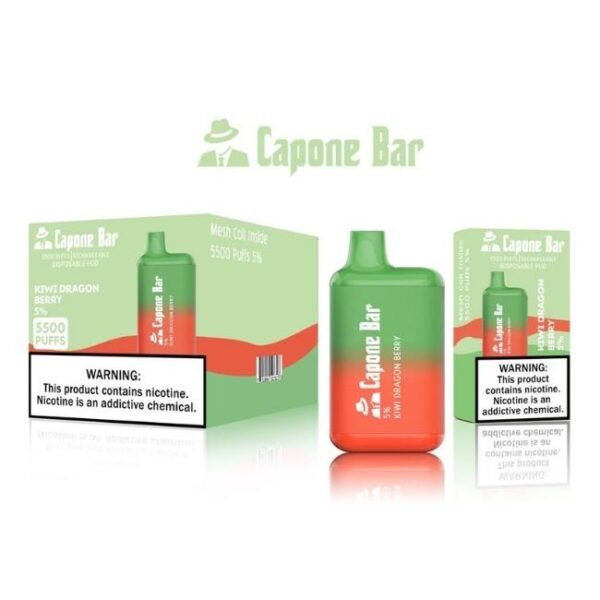 CAPONE BAR DISPOSABLE RECHARGEABLE 5500PUFF 5% 10CT/BOX