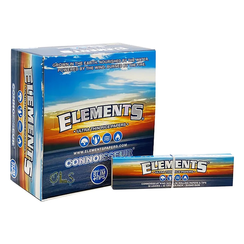 Elements Connoisseur King Size Slim + Tips – 24pcs display