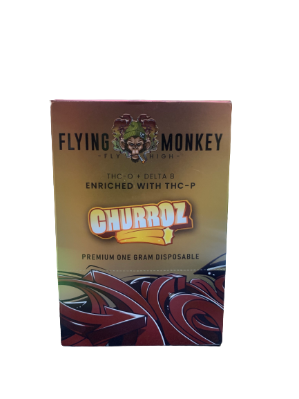 Flying Monkey THCO Delta8 Enriched with THCP One Gram Disposable- Churroz