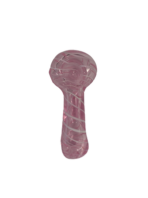 GLASS HAND PIPE 4" PINK