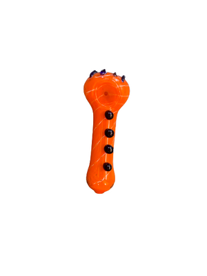 GLASS HAND PIPE ORANGE  5"