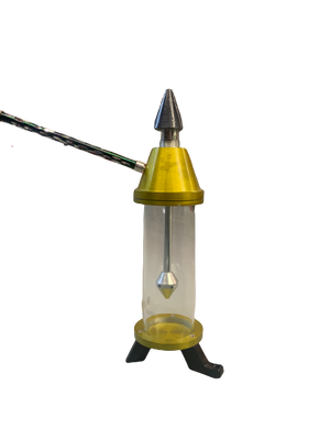 ROCKET SHIP GLASS HOOKAH GOLD, RED, BLUE , GREEN