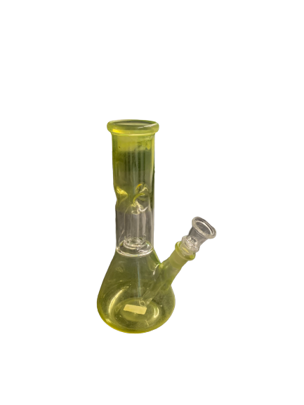 8" Colored Beaker Glass Water Pipe w/ Perc