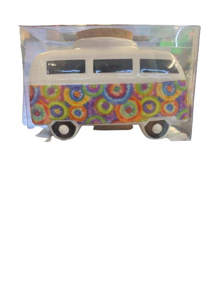 FASHION CRAFT  CERAMIC STASH JAR BUS HIPPI