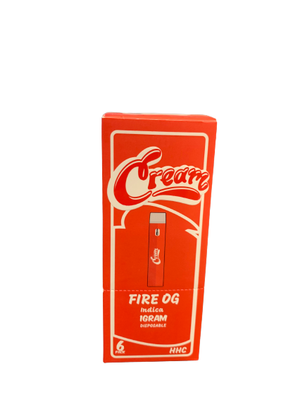 HHC:CREAM HHC DISPOSABLE 6PACK 1G FIRE OG