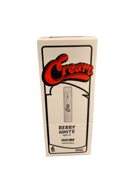 HHC:CREAM HHC DISPOSABLE 6PACK 1G BERRY WHITE HYBRID