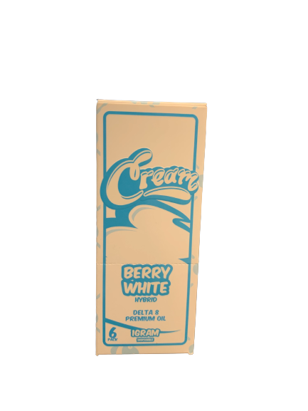 CREAM DELTA 8 DISP BERRY WHITE  6 CT