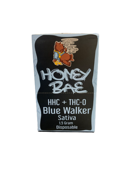 HHC+THC-0:HONEYBAE HHC+ THC-0 DISPOSABLE 1.5G BLUE WALKER SATIVA