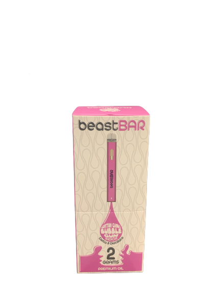 DELTA 8 DISTILLATE:BEASTBAR DELTA 8 6PACK 2G COTTON CANDY BUBBLEGUM INDICA