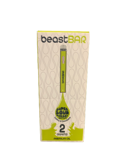 DELTA 8 DISTILLATE:BEASTBAR DELTA 8 6 PACK 2G SUPER SOUR DIESEL SATIVA