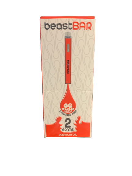 DELTA 8 DISTILLATE:BEASTBAR DELTA 8 DIST 6PACK 2G OG KUSH INDICA