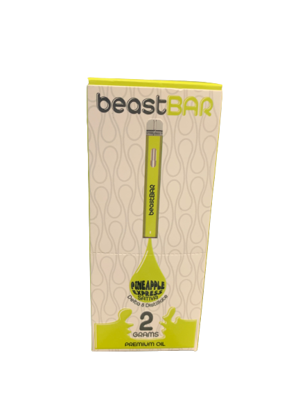 DELTA 8 DISP:BEASTBAR DELTA 8 DIST 6 PACK 2G PINEAPPLE EXPRESS SATIVA