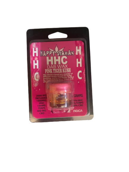 HAPPY SHAMAN HHC DAB WAX PINK TIGER KUSH 2 GRAM INDICA