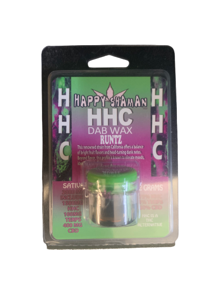 HAPPY SHAMAN HHC DAB WAX RUNTZ 2 GRAM SATIVA